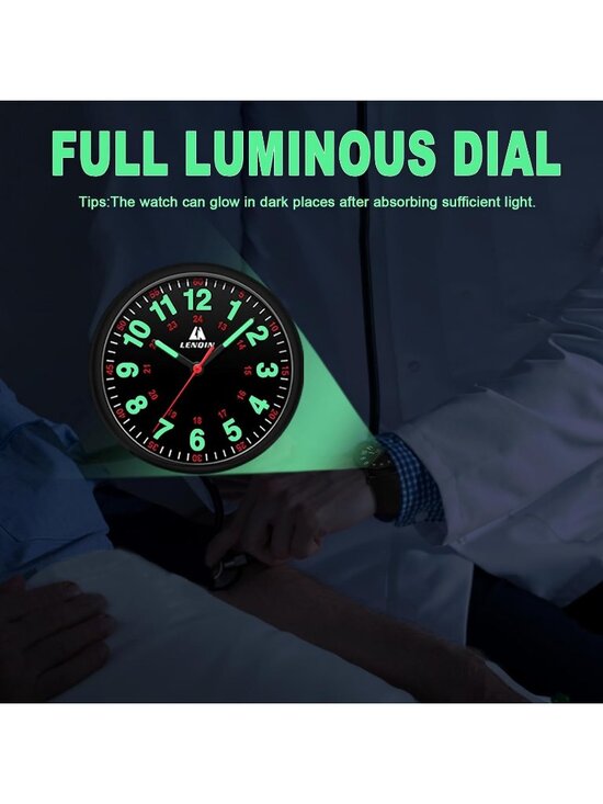 Women\'s Black Leather Strap Analog Quartz Solid Luminous Dial Waterproof Watch main image 4